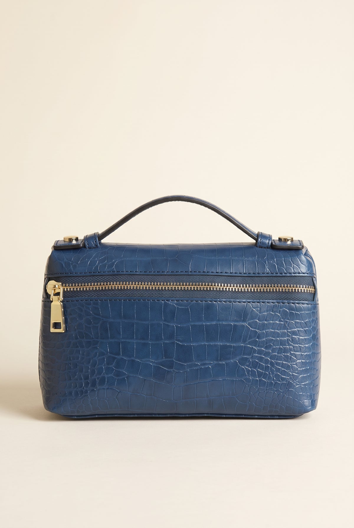 Minerva Croc-Embossed Clutch — Royal Blue