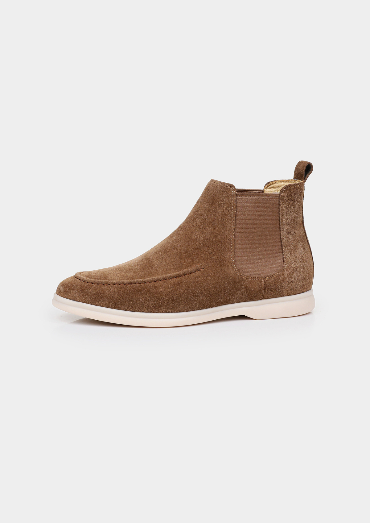 Bottine Chelsea en daim marron clair