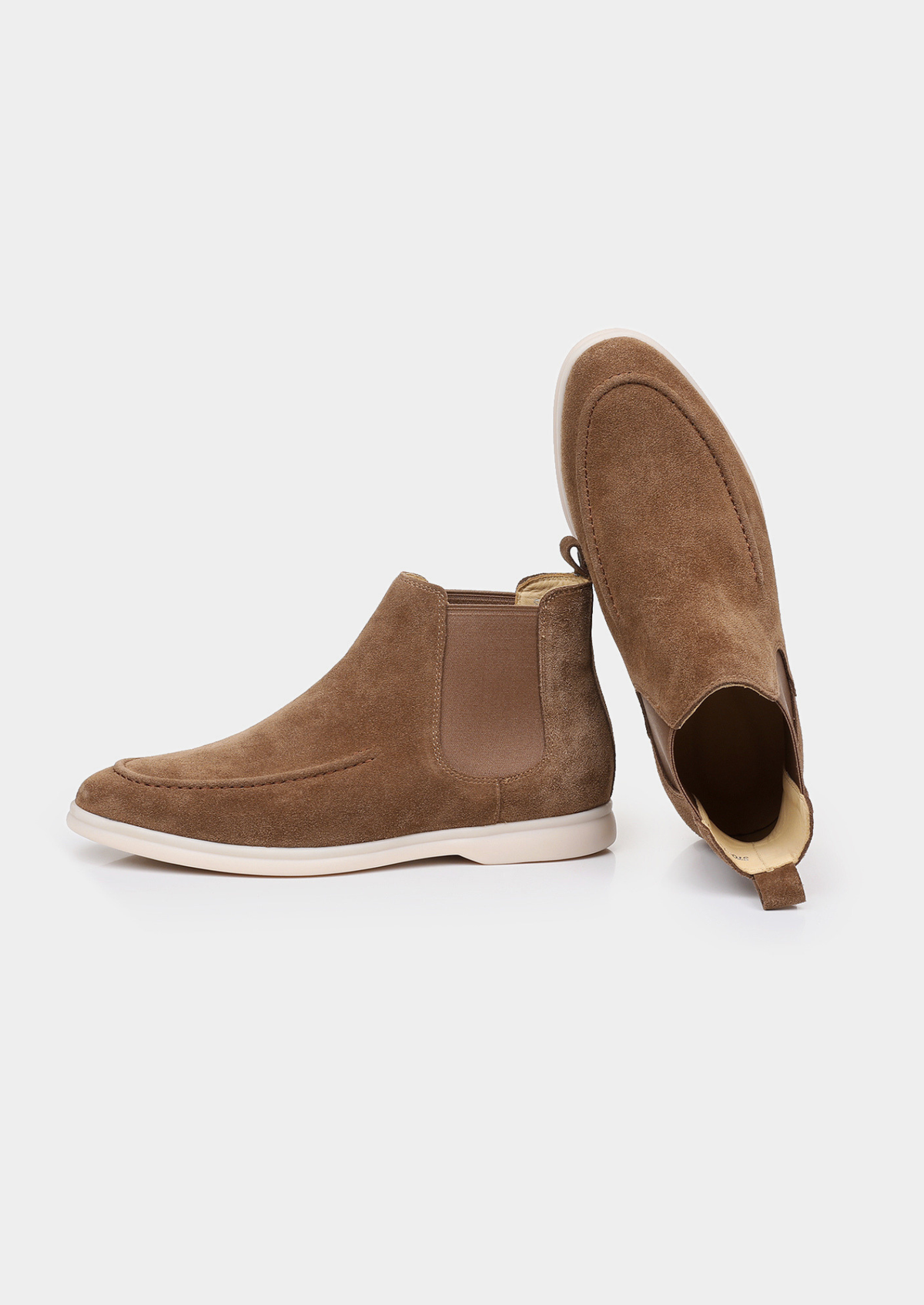 Bottine Chelsea en daim marron clair