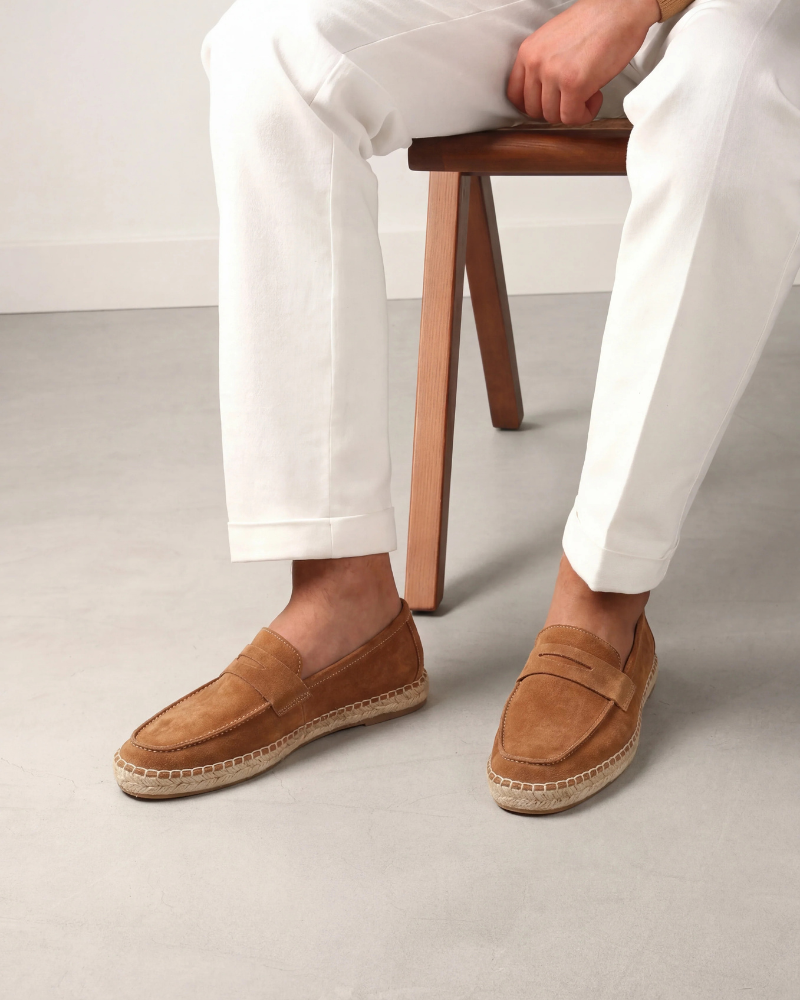 Espadrille Riviera cognac — porté