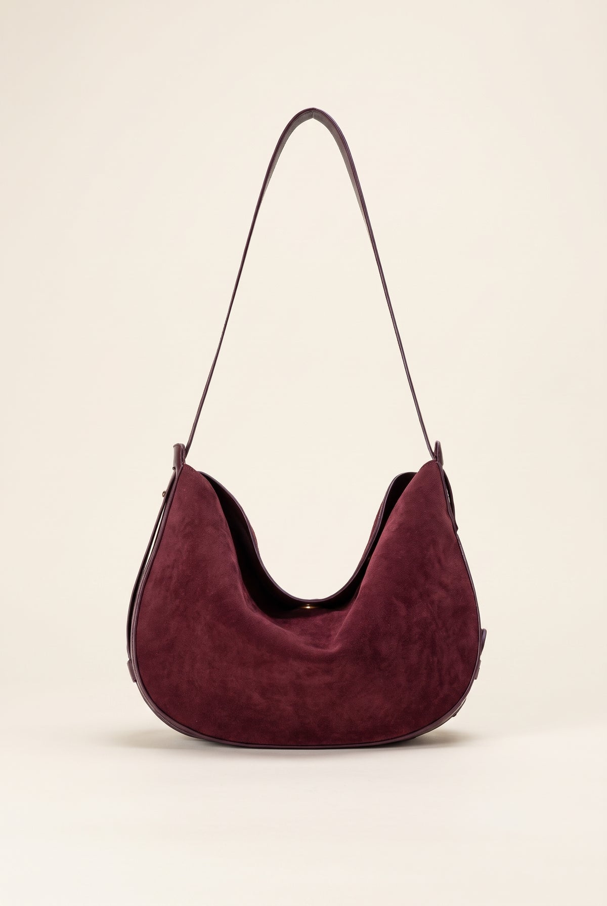 Lily Faux Suede Half-Moon Bag