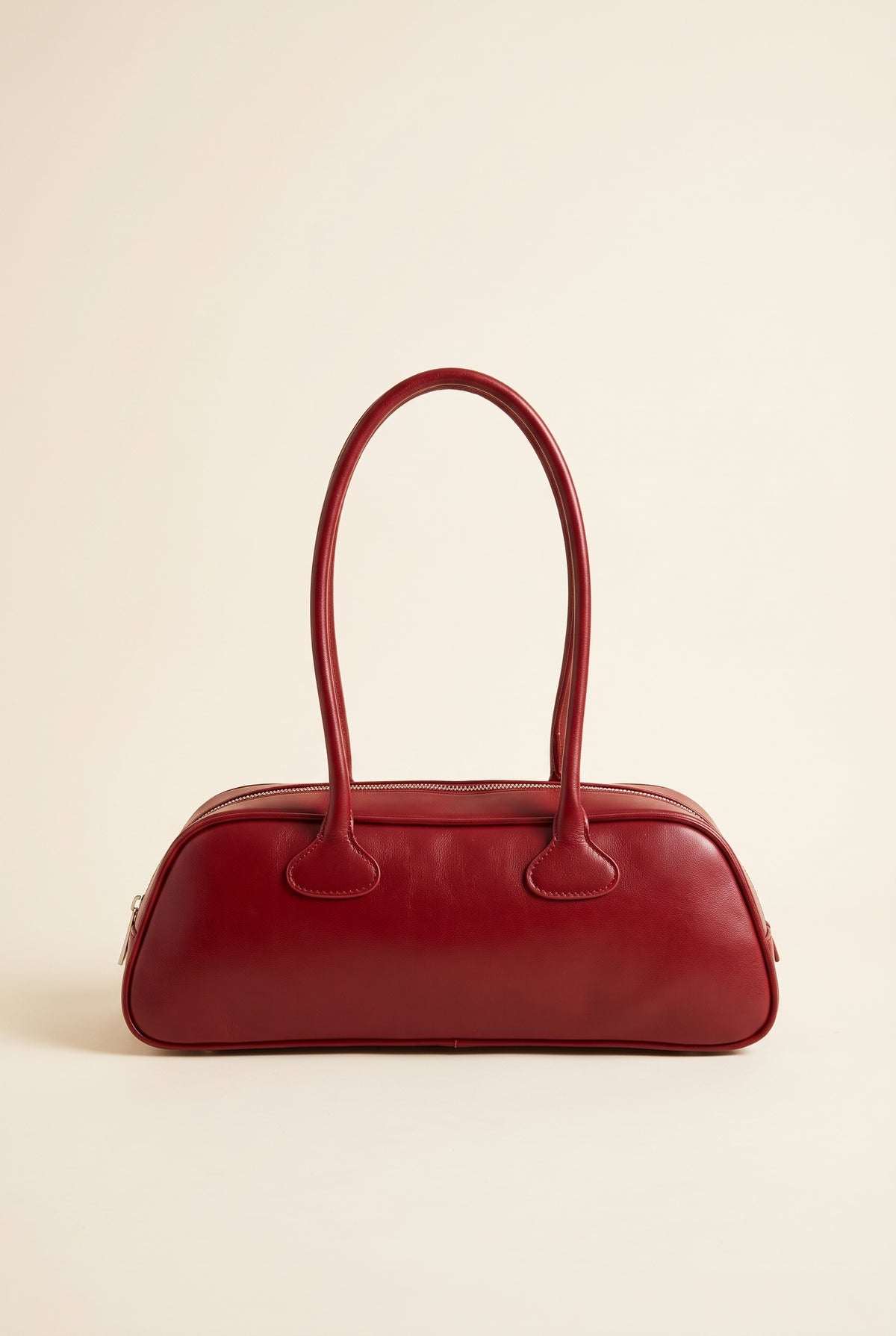 Sophia Long-Strap Shoulder Bag — Red