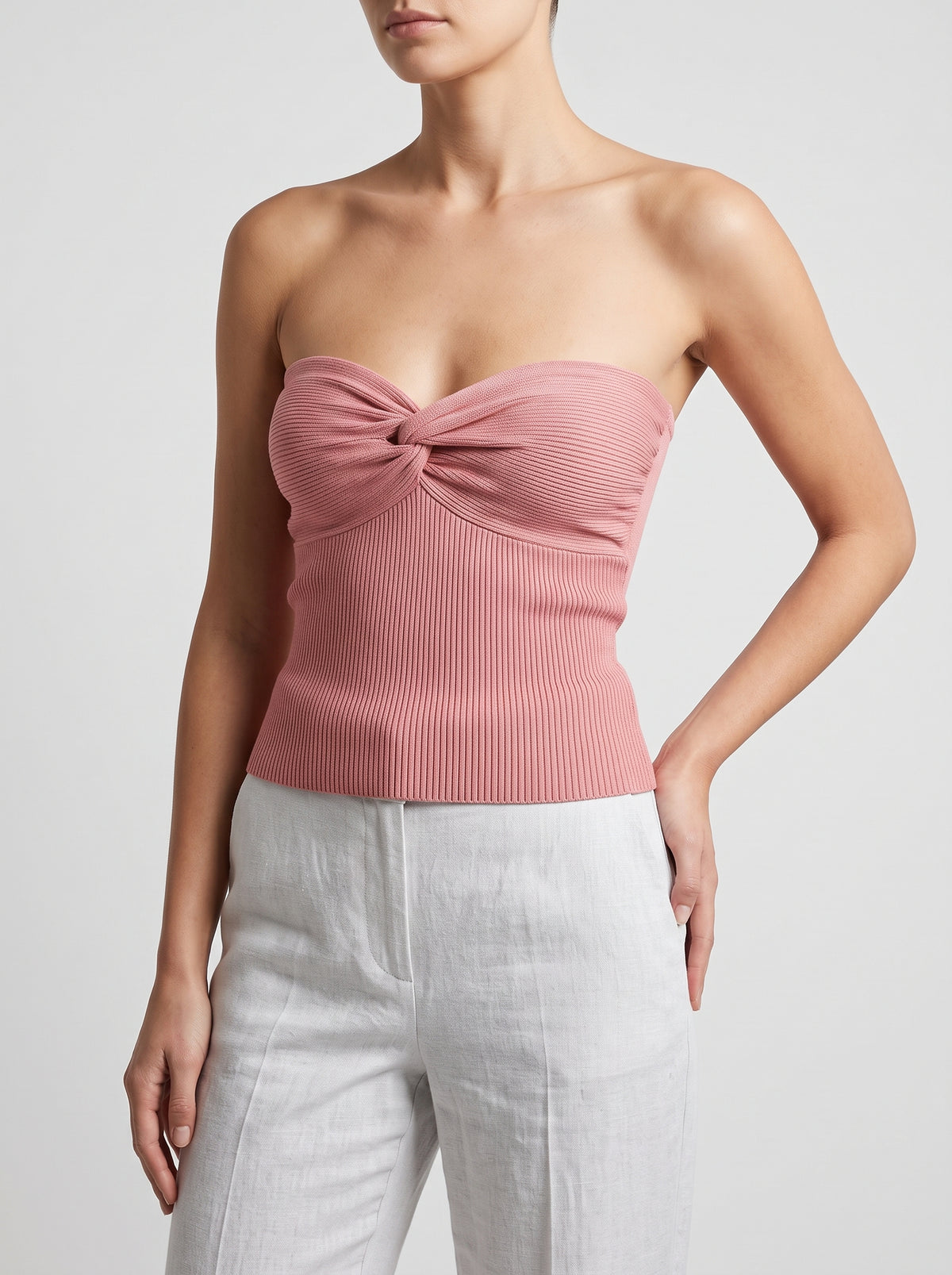 Iris Off Shoulder Bandeau Top - Pink