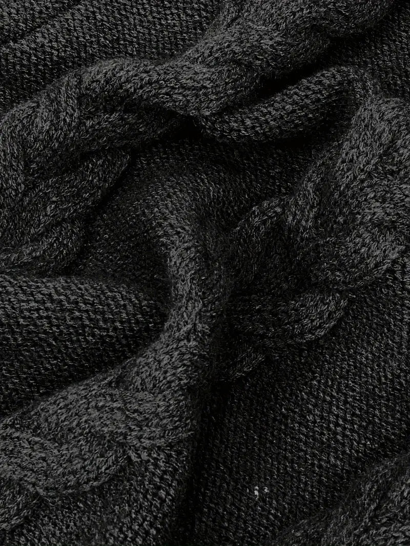 MADELEINE — Robe à Col Roulé en Maille Torsadée