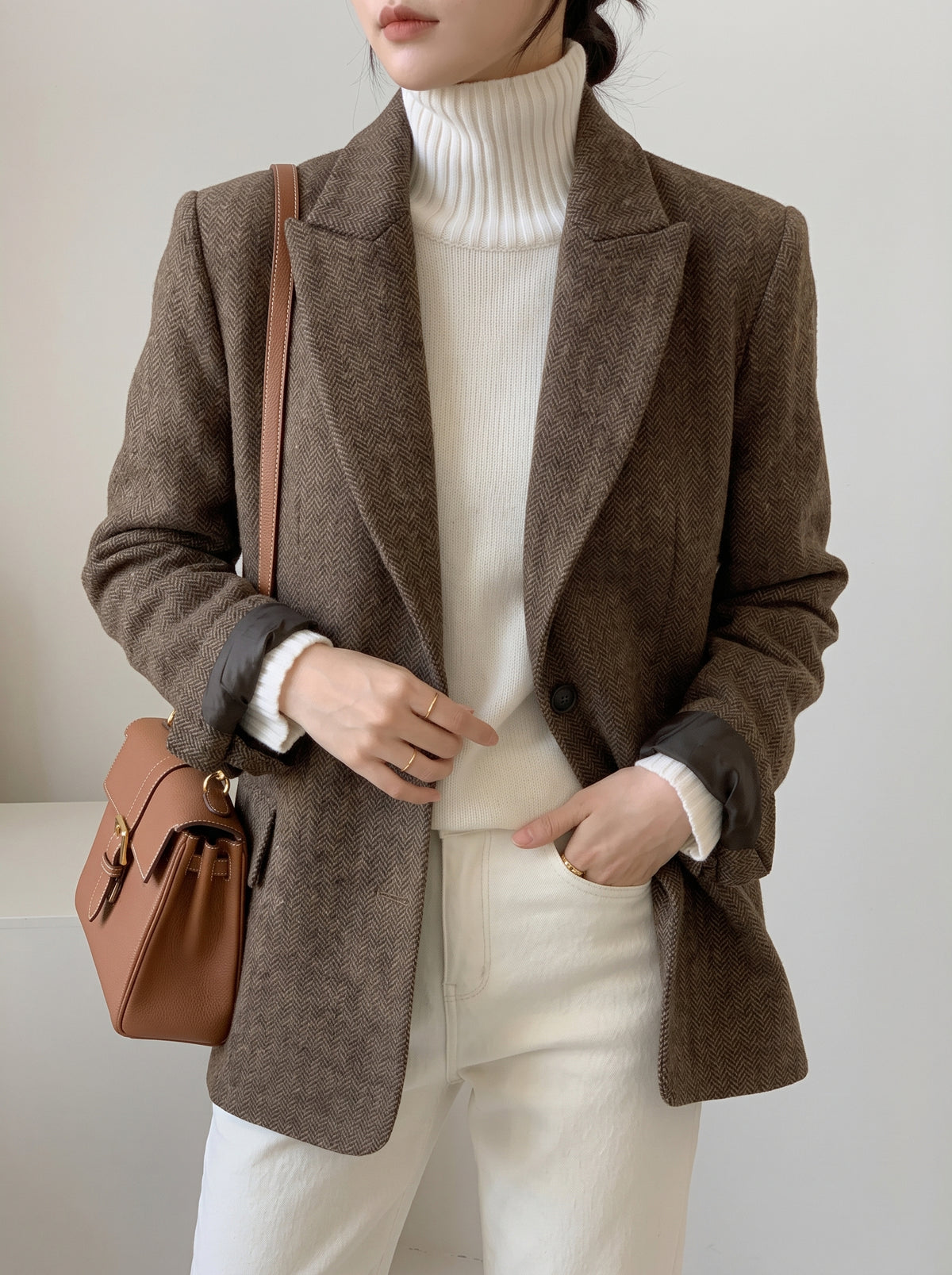 Belle Oversized Blazer - Brown