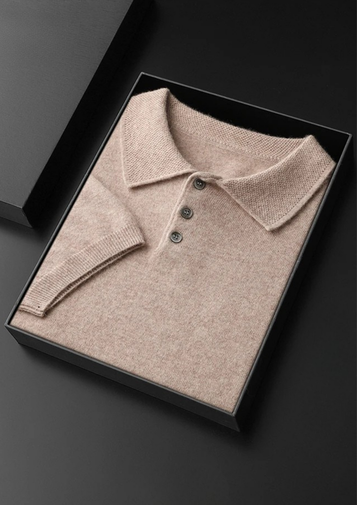 Polo classique en cachemire premium beige