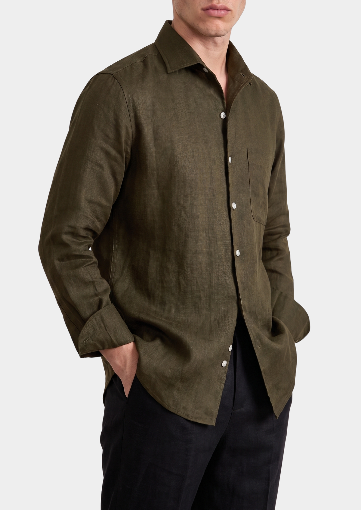Chemise côtière Amalfi olive