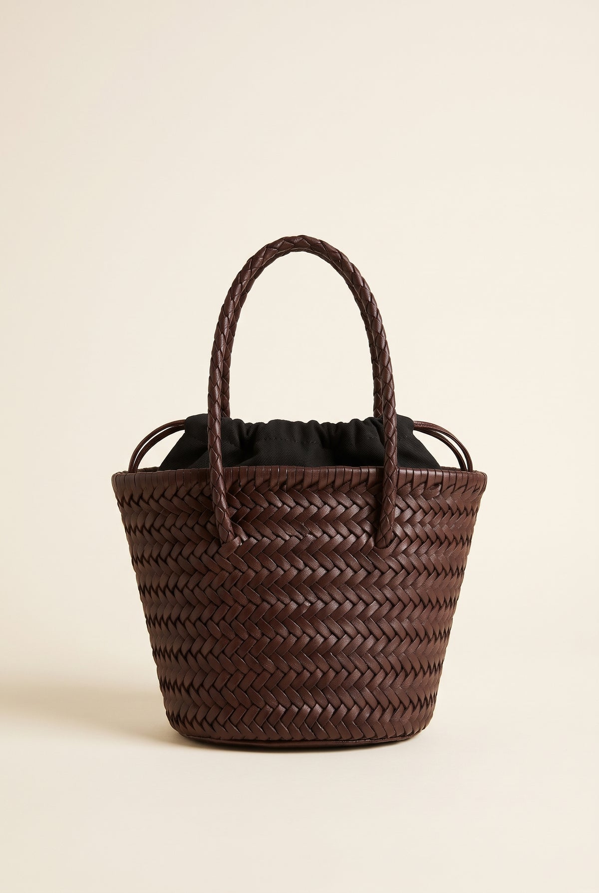 Blair Woven Faux Leather Bucket Bag