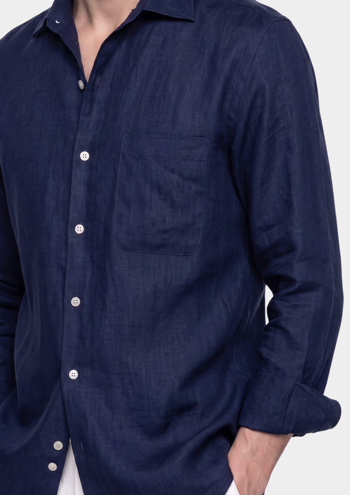 Chemise côtière Amalfi bleu marine