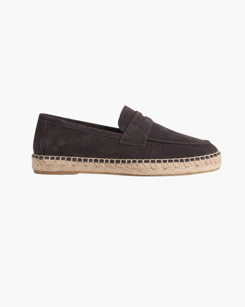 Espadrille Riviera en suède café — vue principale