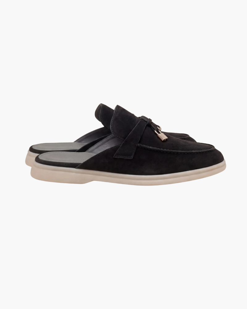 Mule Saint-Tropez noir — profil