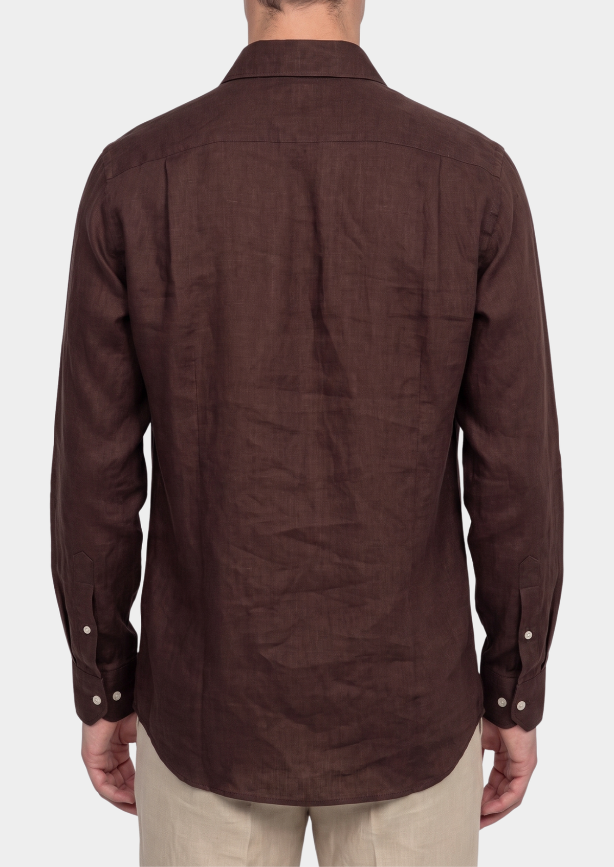 Chemise côtière Amalfi marron foncé