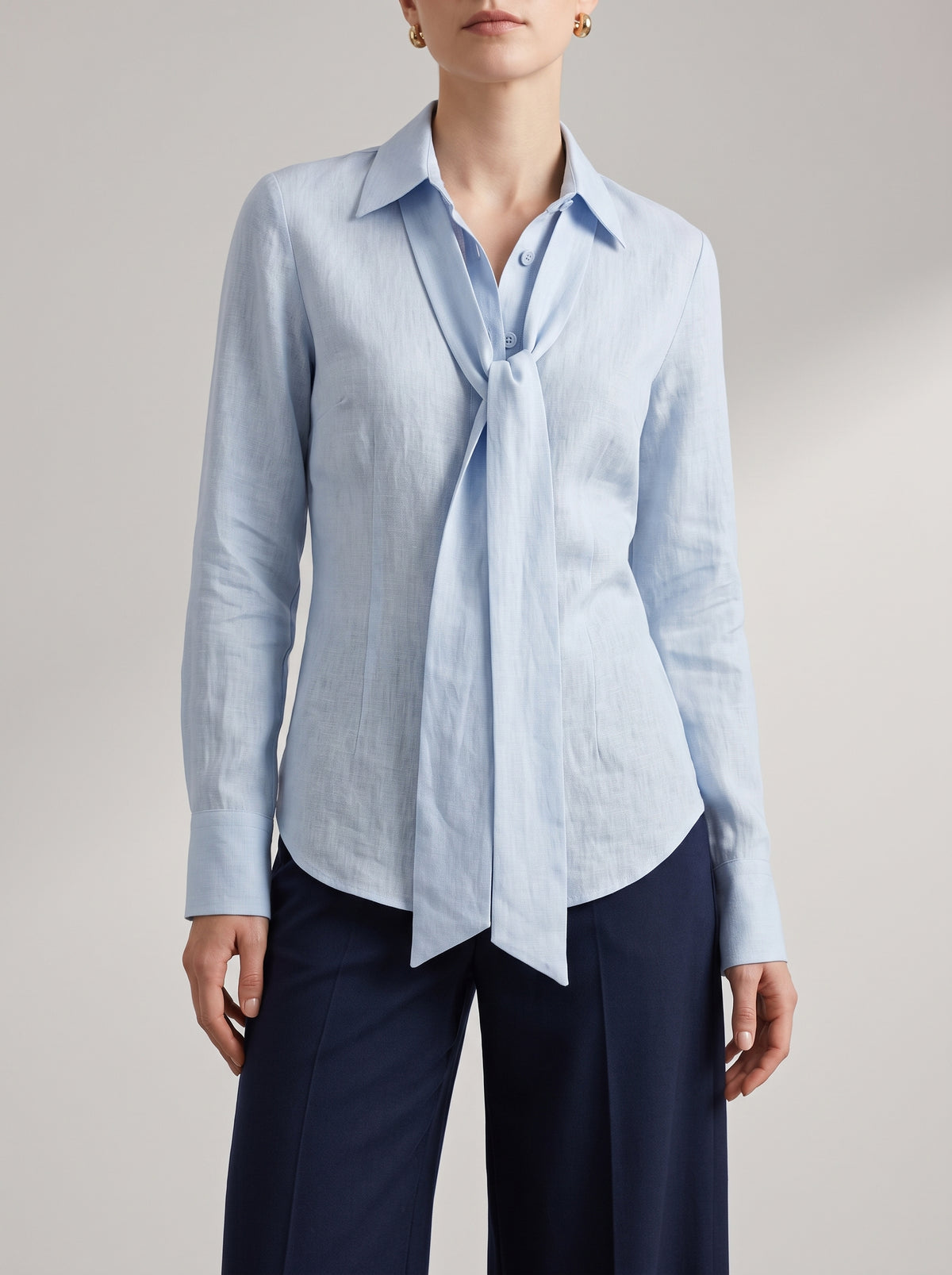 Harper Back-Tie Long Sleeve Blouse