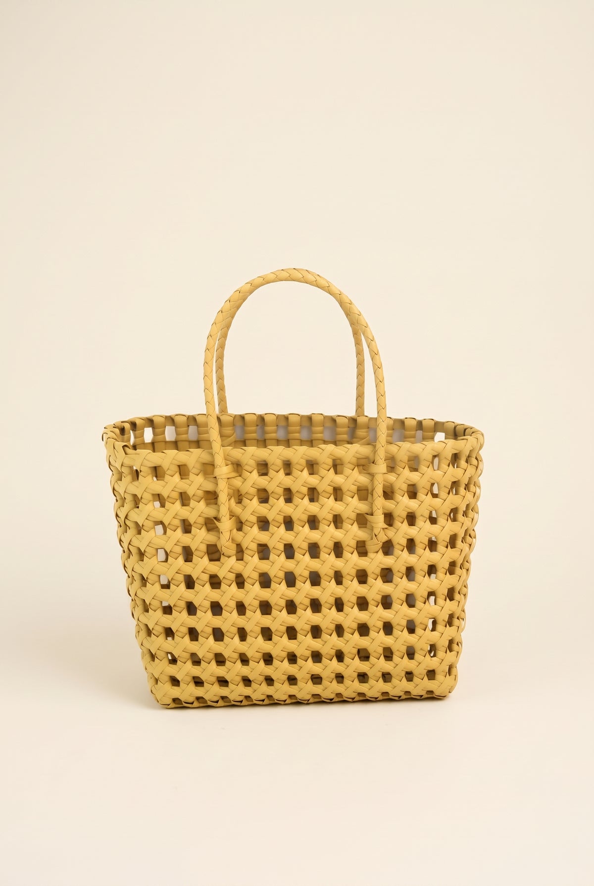 Cabas Cresta à tressage ajouré - Beige