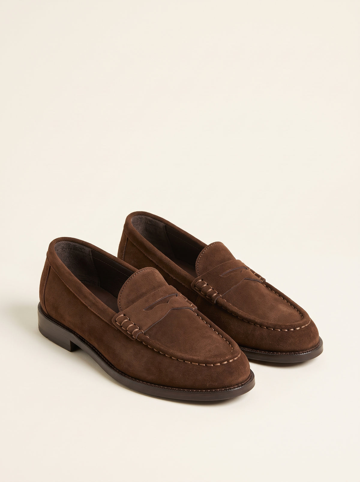 Fiona Faux Leather Loafers — Brown