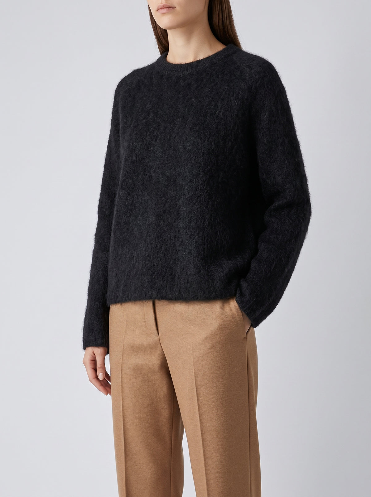 Blake Ribbed Crew-Neck Sweater — Black