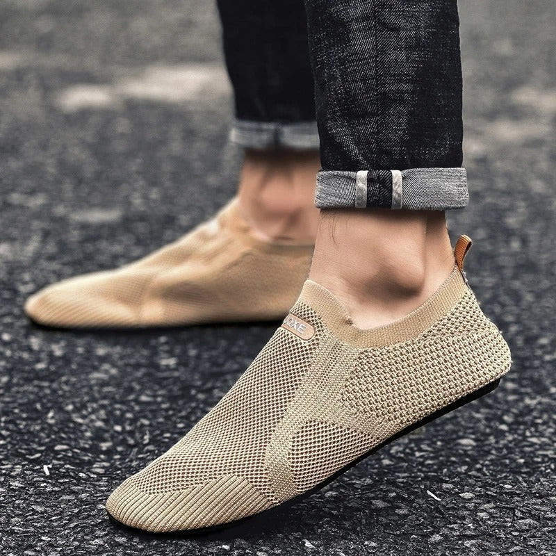 Mules tricotées à enfiler pour pieds nus