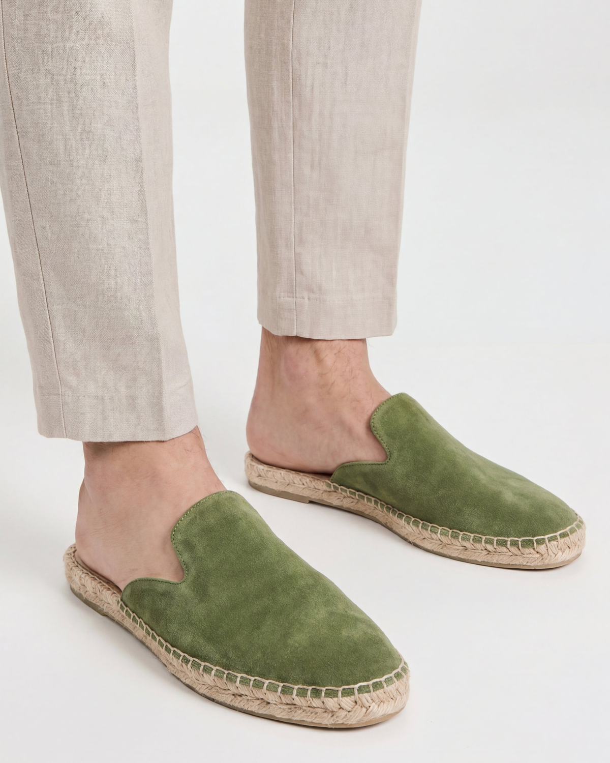 Mule Cap-Ferrat vert — porté