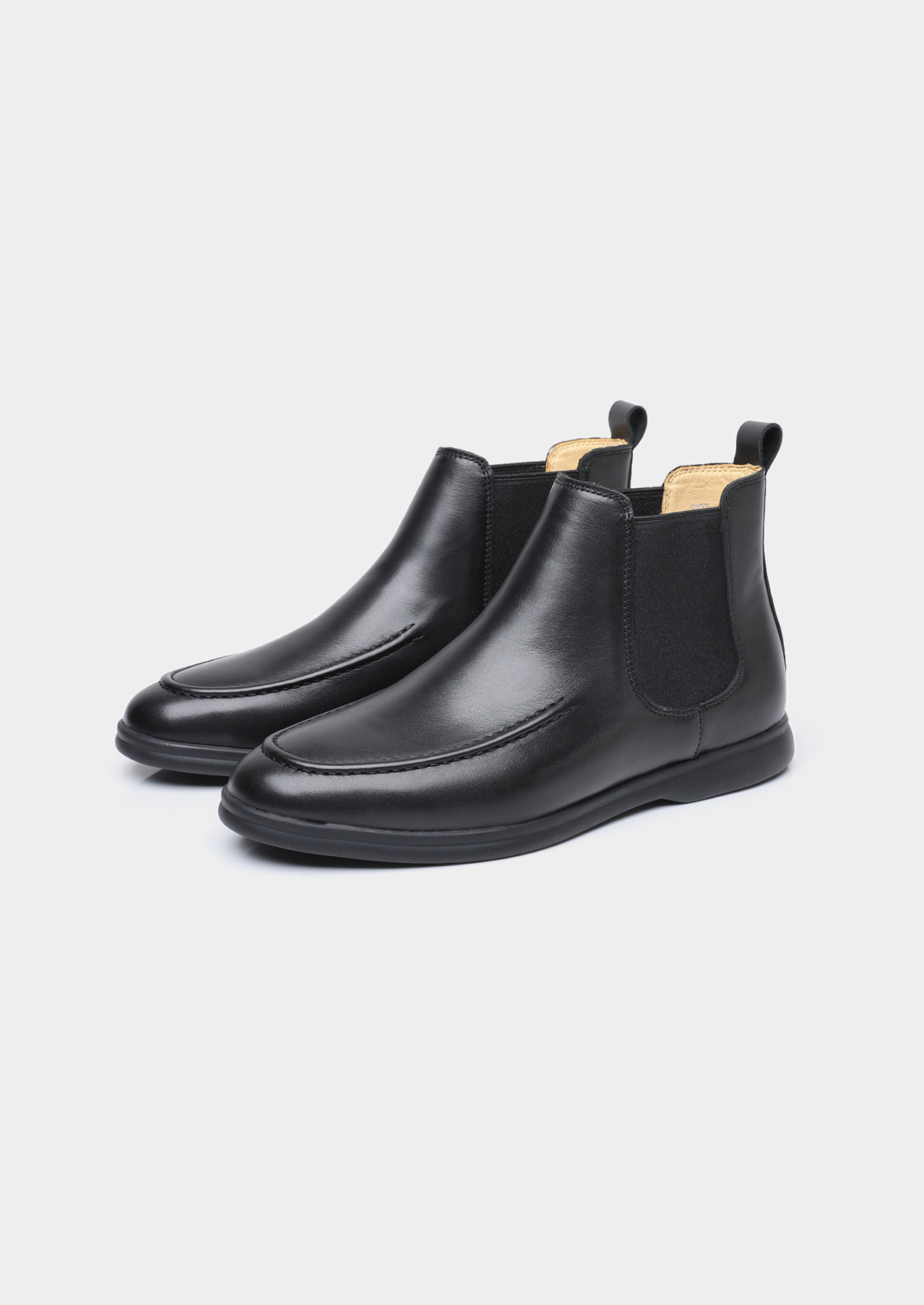 Bottine Chelsea en cuir noir