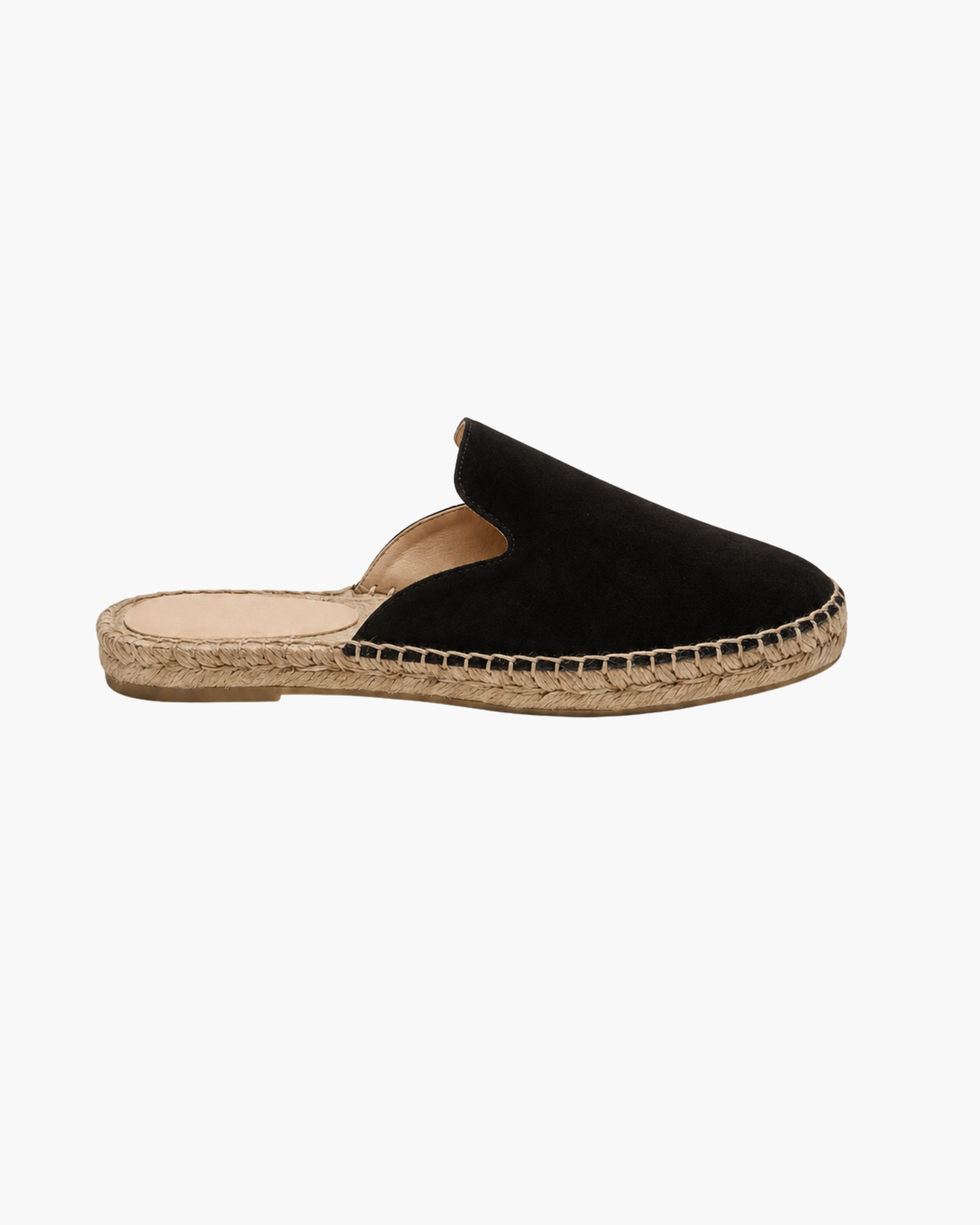 Mule Cap-Ferrat en suède noir — vue principale