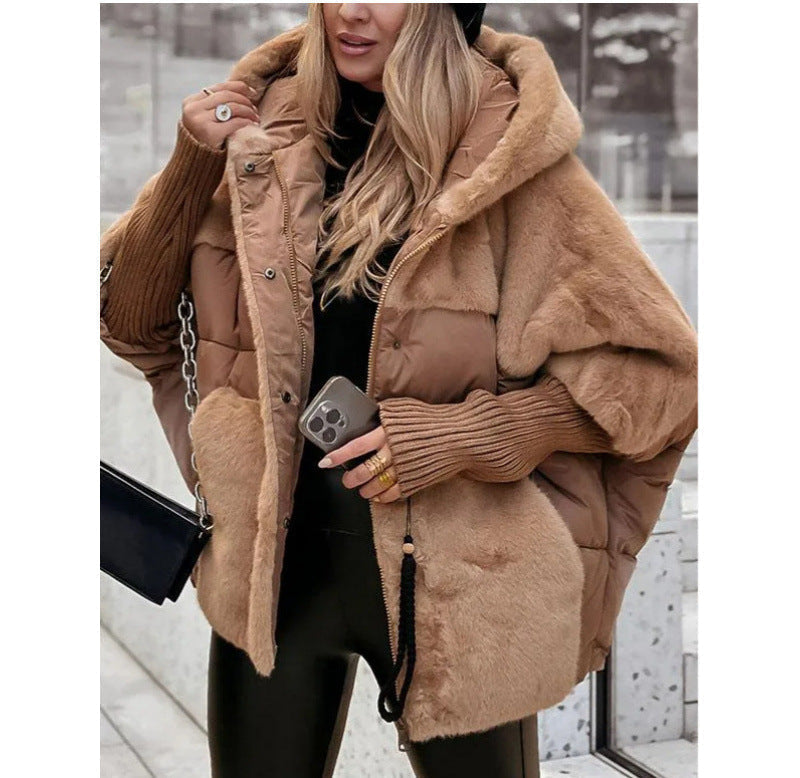 CONSTANCE — Doudoune Oversize à Capuche en Fausse Fourrure