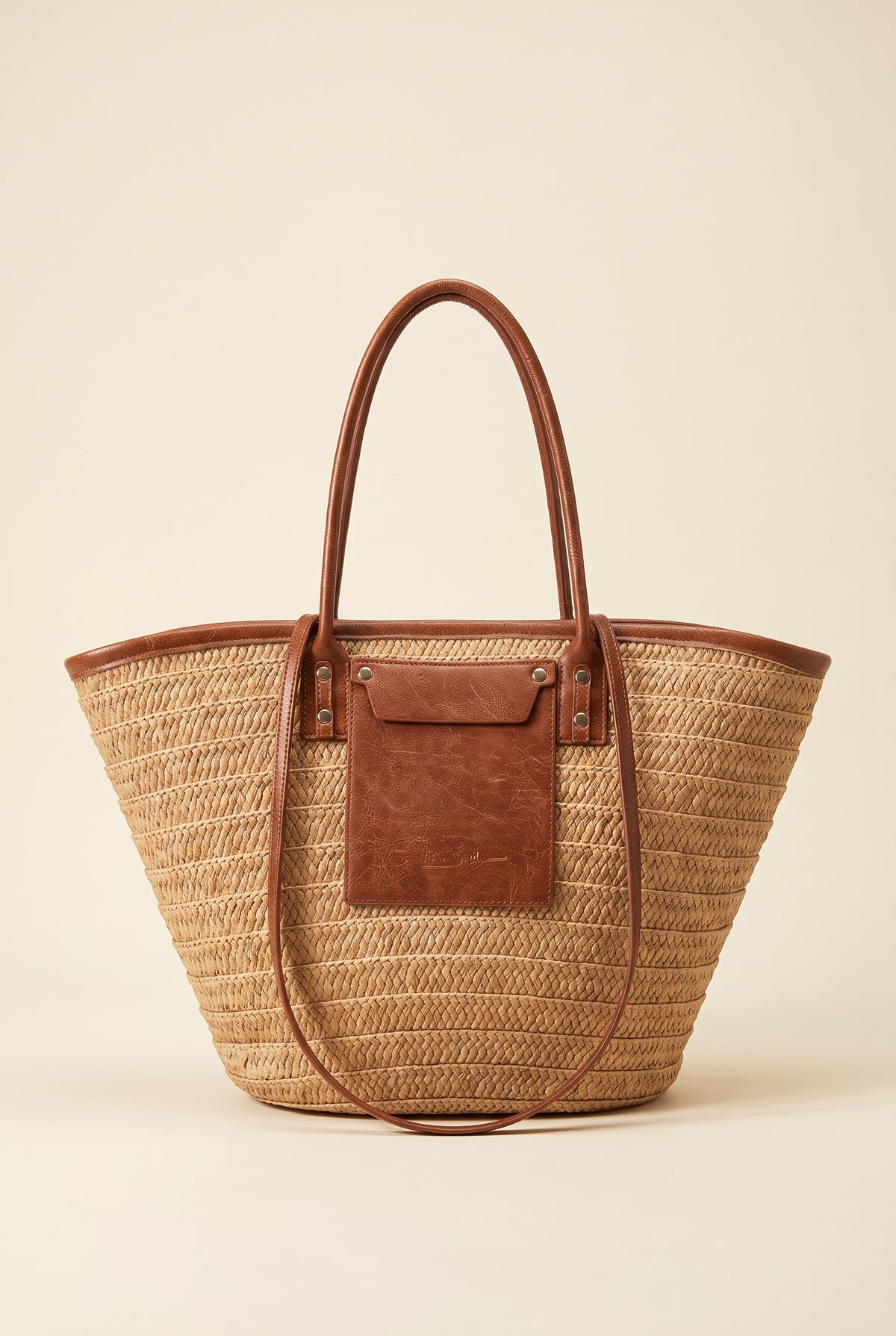 Beatrice Woven Straw Shoulder Tote