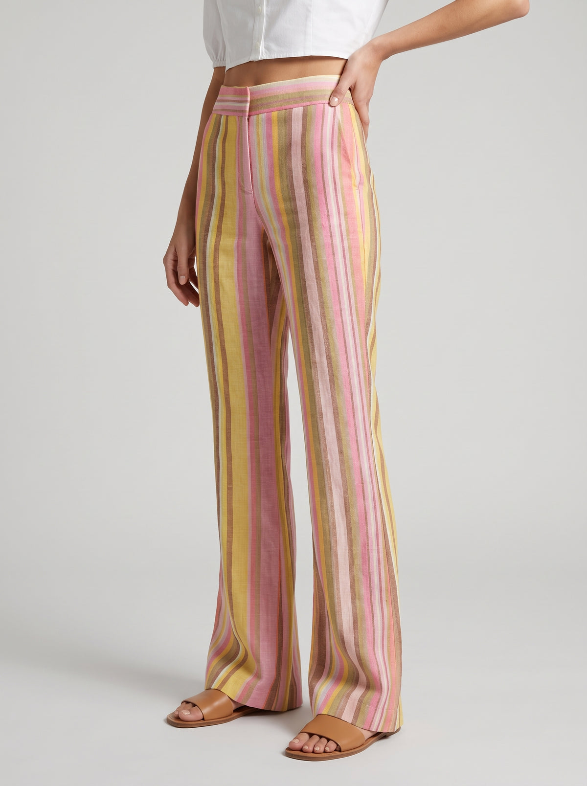 Pantalon palazzo Aislinn à rayures patchwork