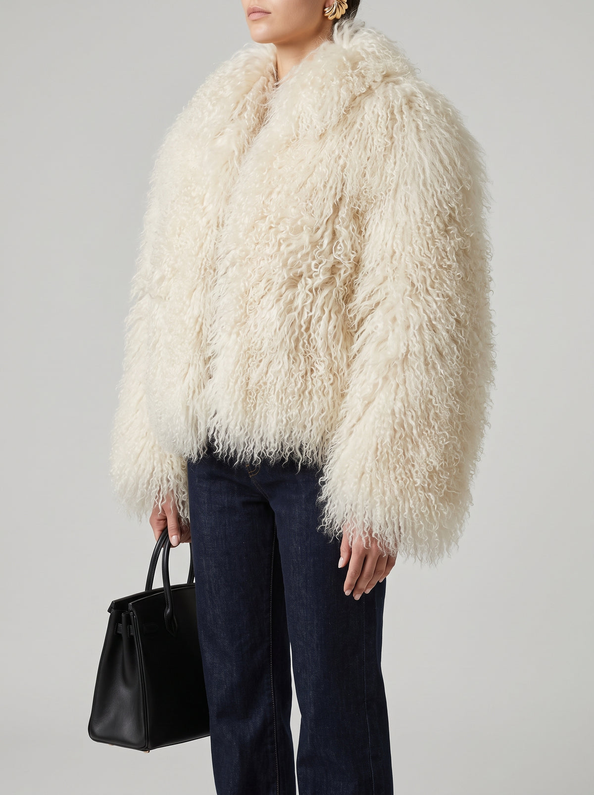 Bella Faux Fur Coat — White