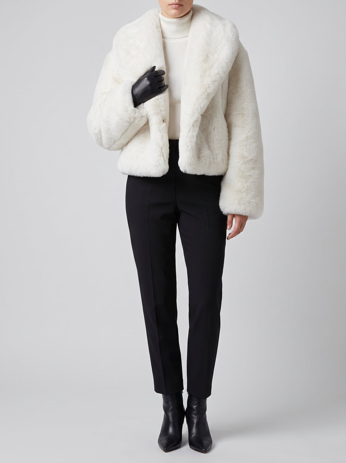 Adelheid Faux Fur Coat — White