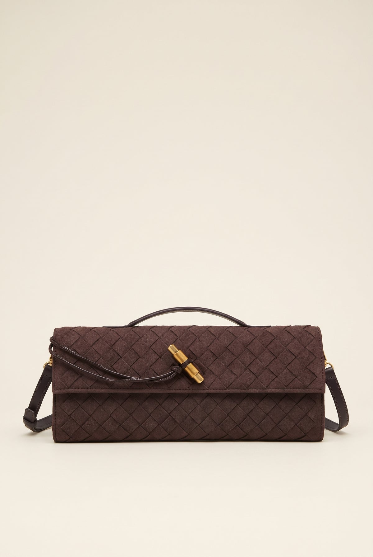 Sac Bianca en suédine à nœud doré