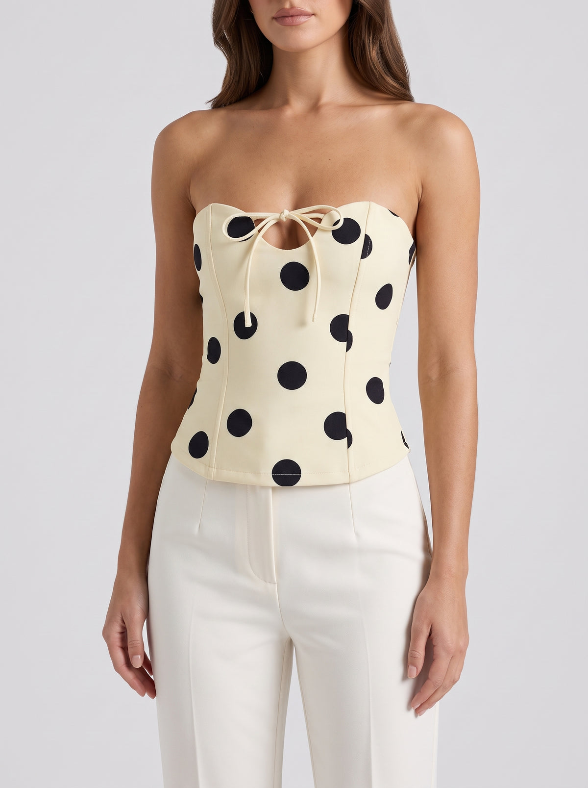 Jaida Polka Dot Bustier Top