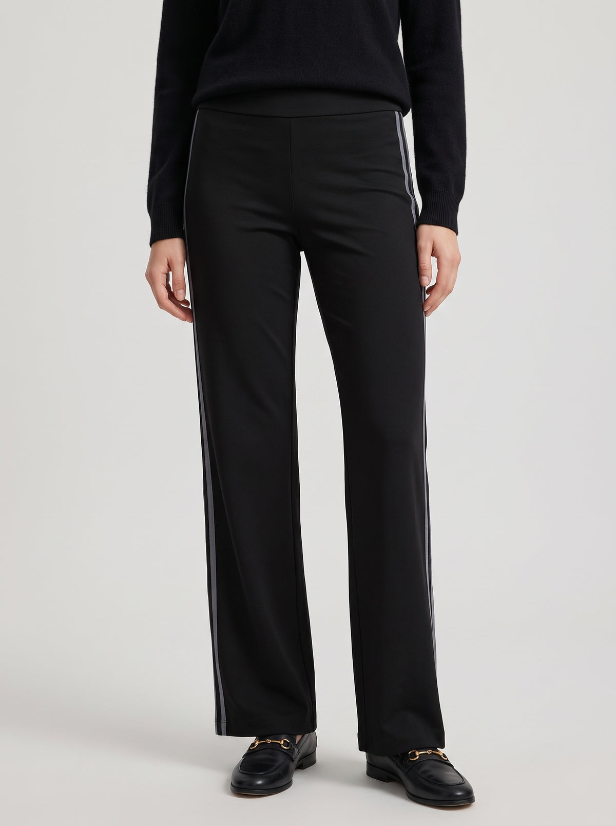 Pantalon de yoga évasé Charis taille basse - Noir