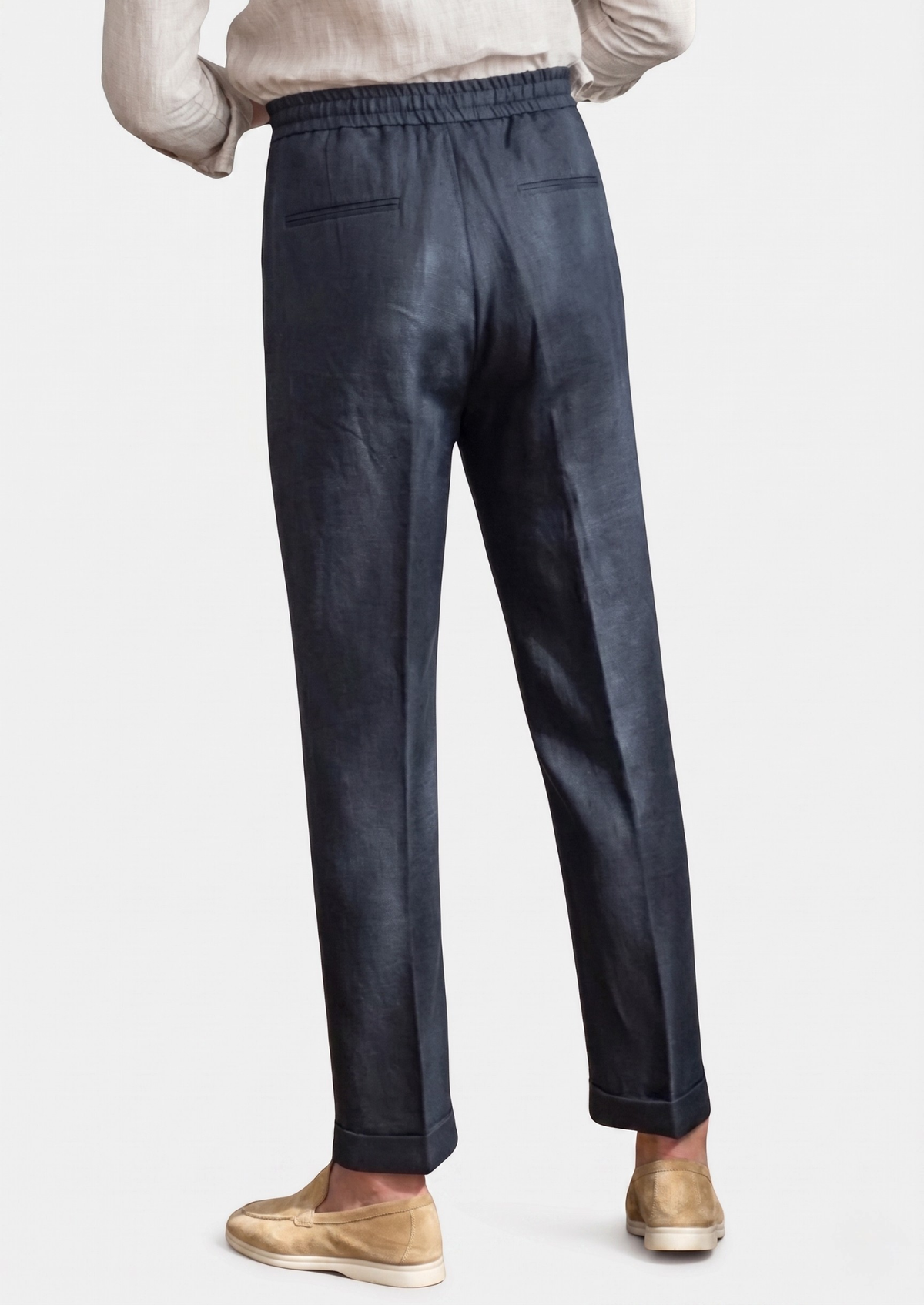 Pantalon côtier à cordon bleu marine