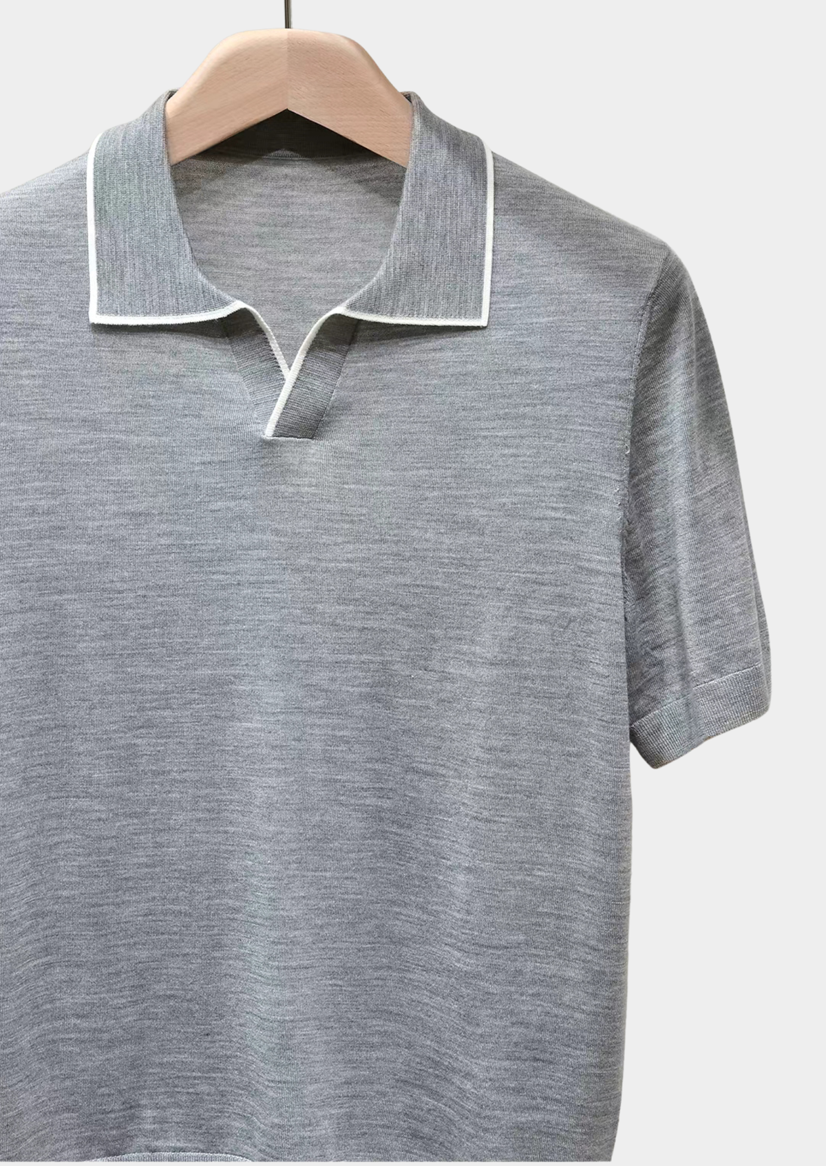 Polo léger Ellis gris clair