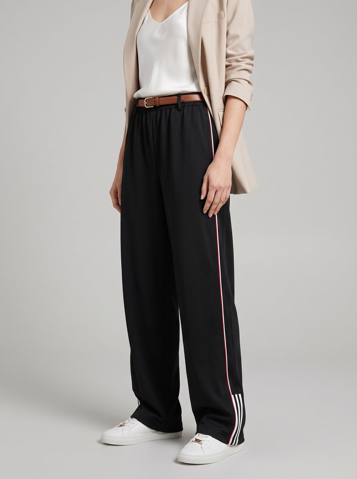 Pantalon de jogging Sandra à rayures - Noir