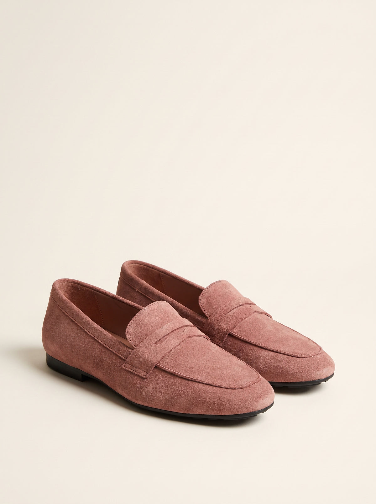 Adira Square-Toe Faux Suede Loafers
