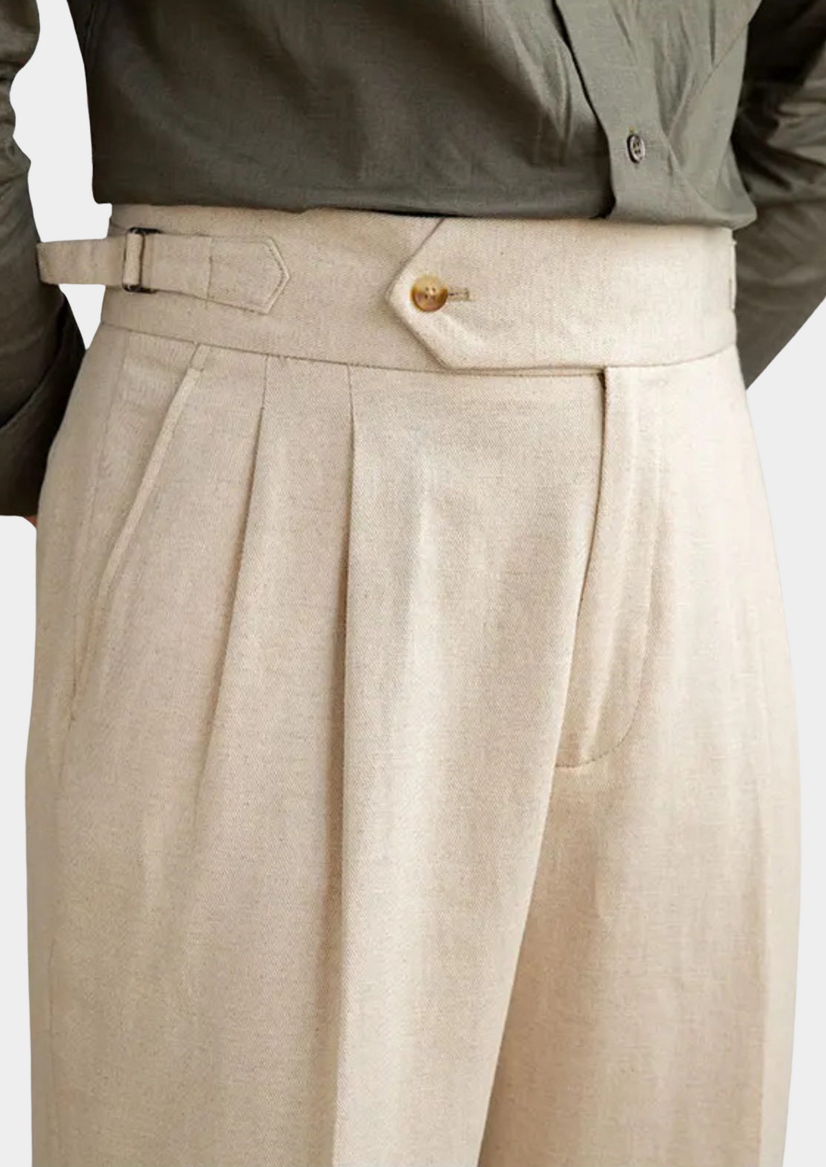 Pantalon côtier à pinces Napoli sable