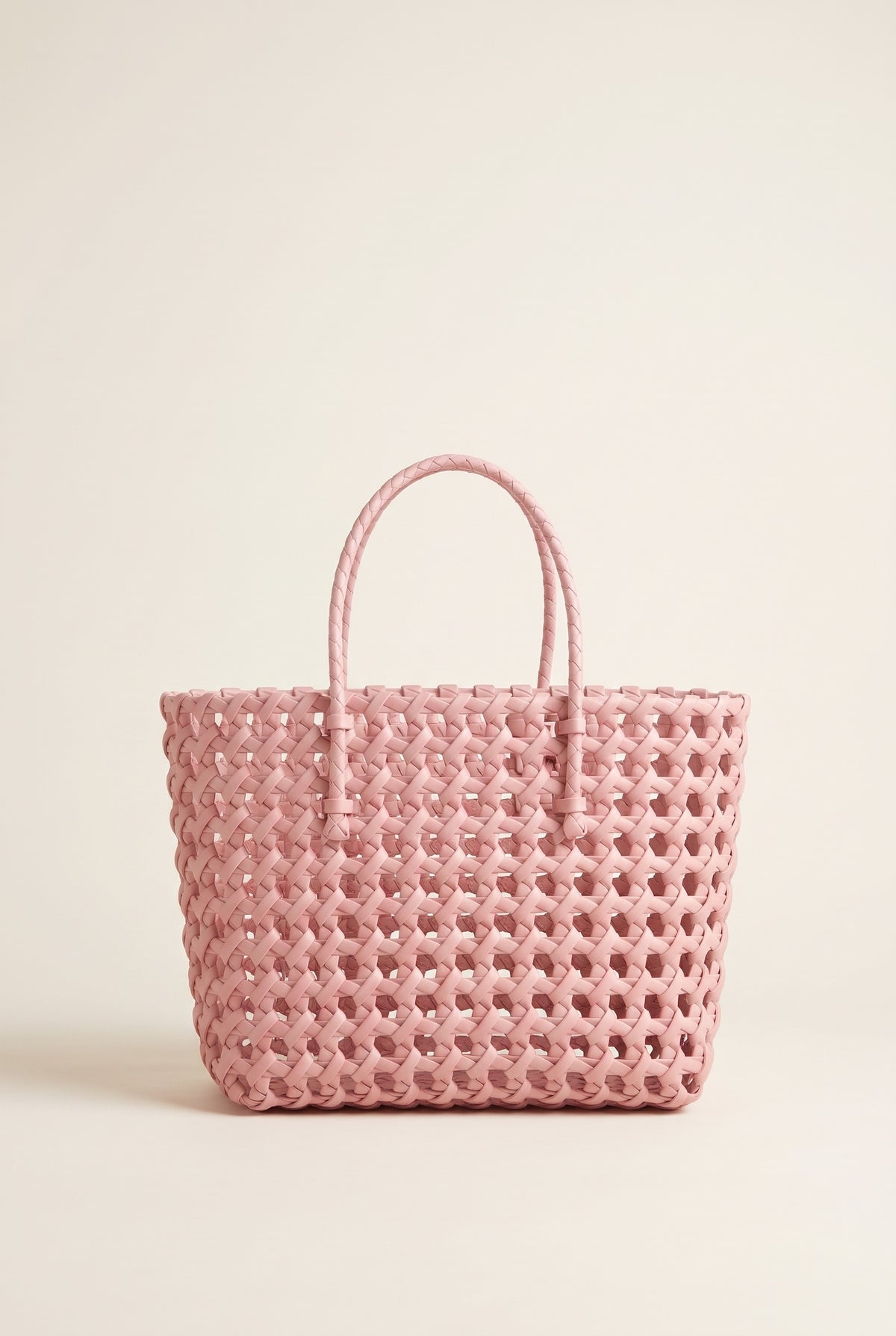 Cabas Cresta à tressage ajouré - Rose