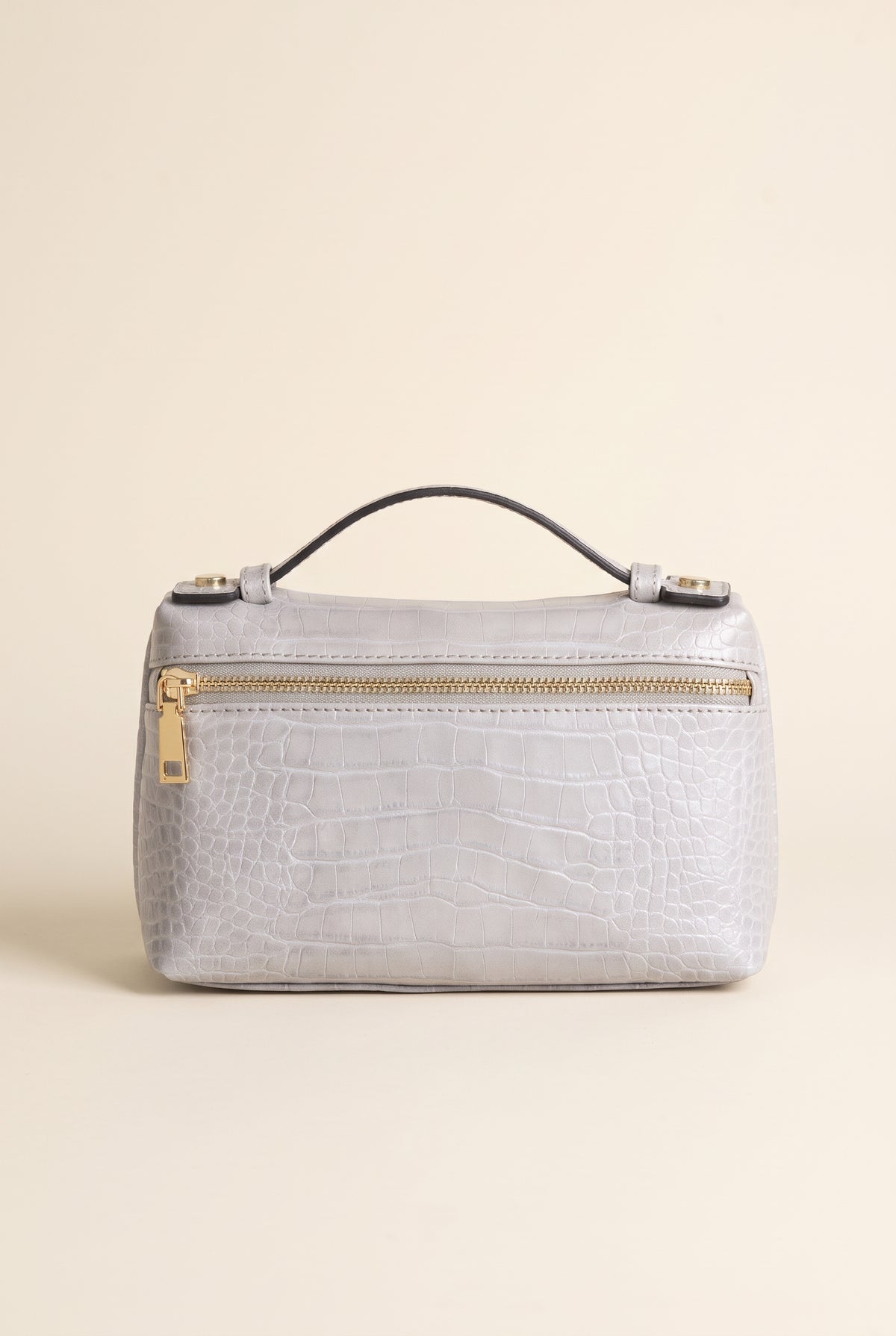 Minerva Croc-Embossed Clutch — Lavender