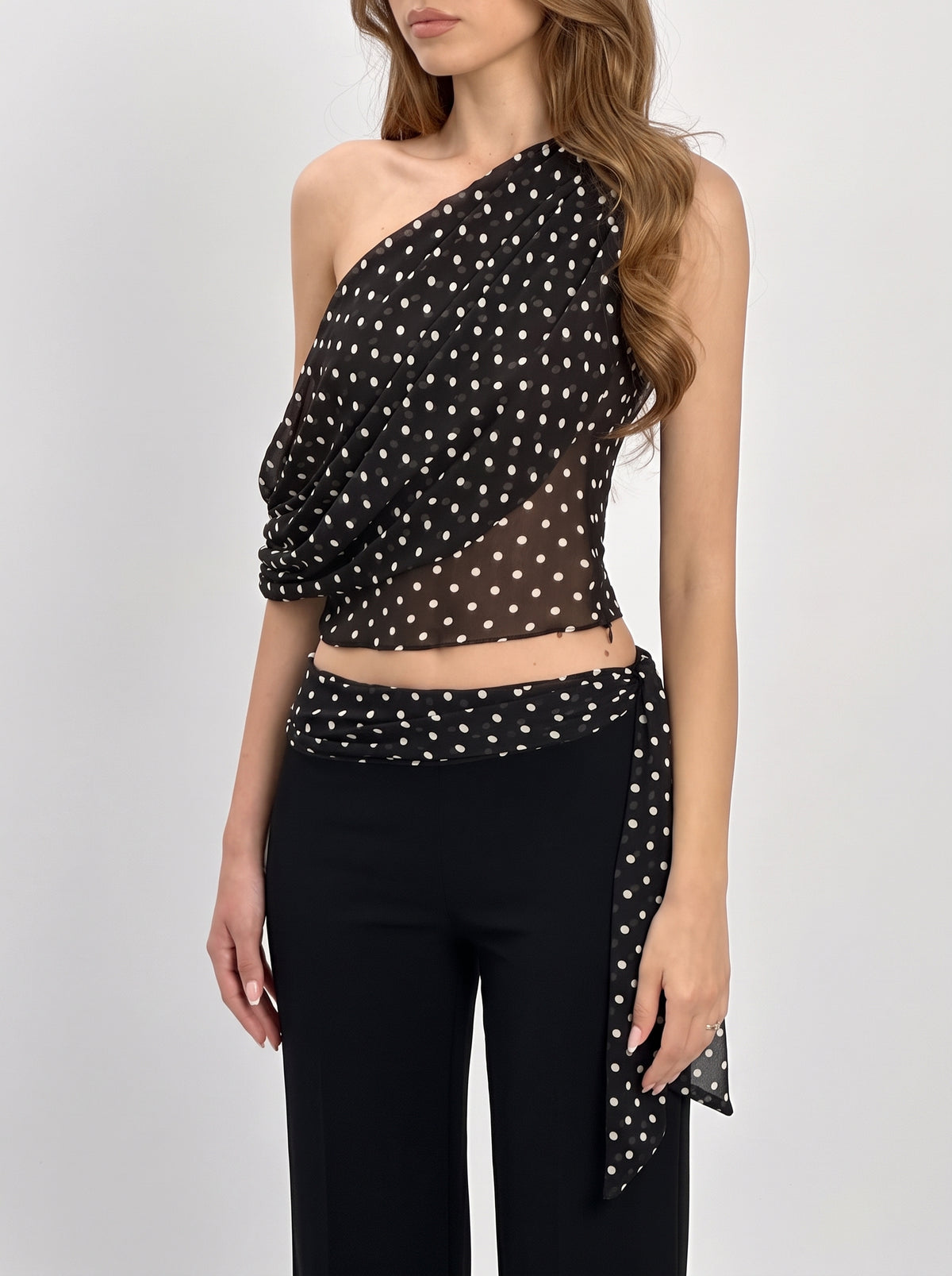 Angel Asymmetric Polka Dot Top