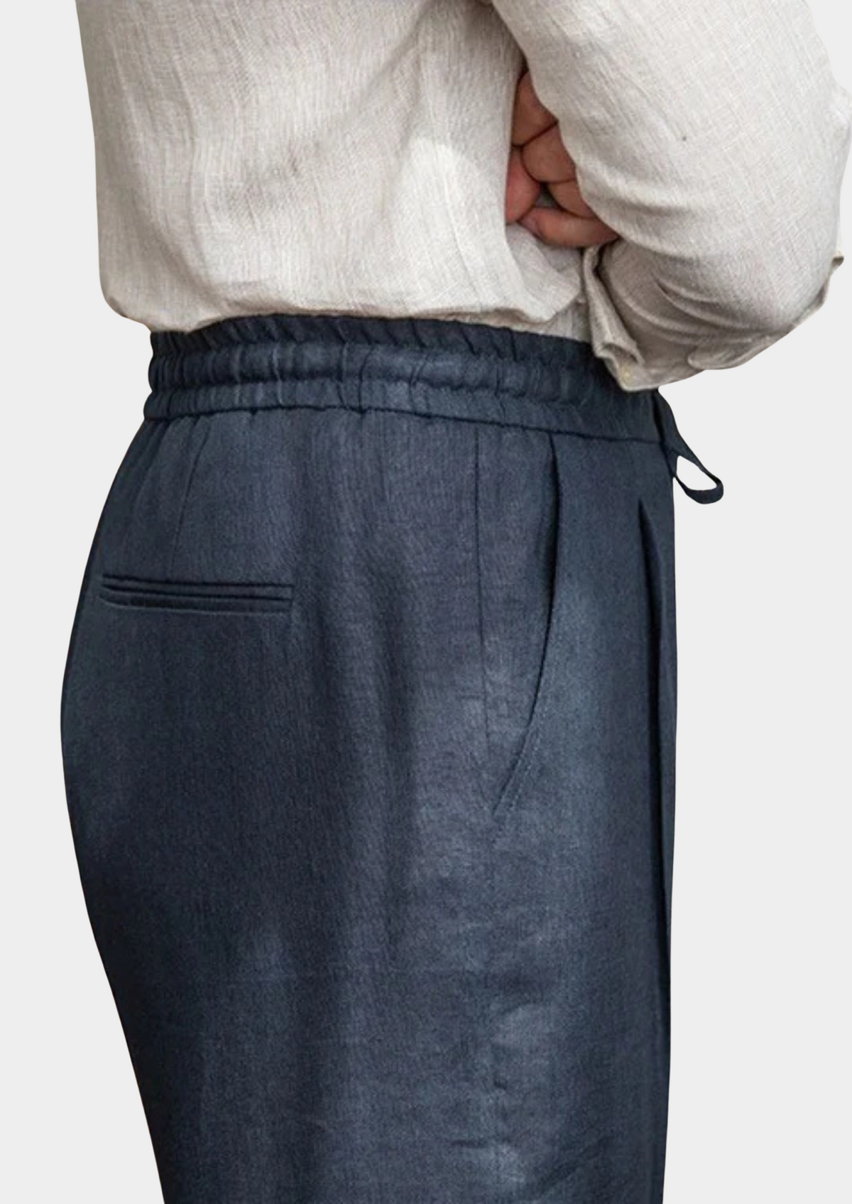 Pantalon côtier à cordon bleu marine