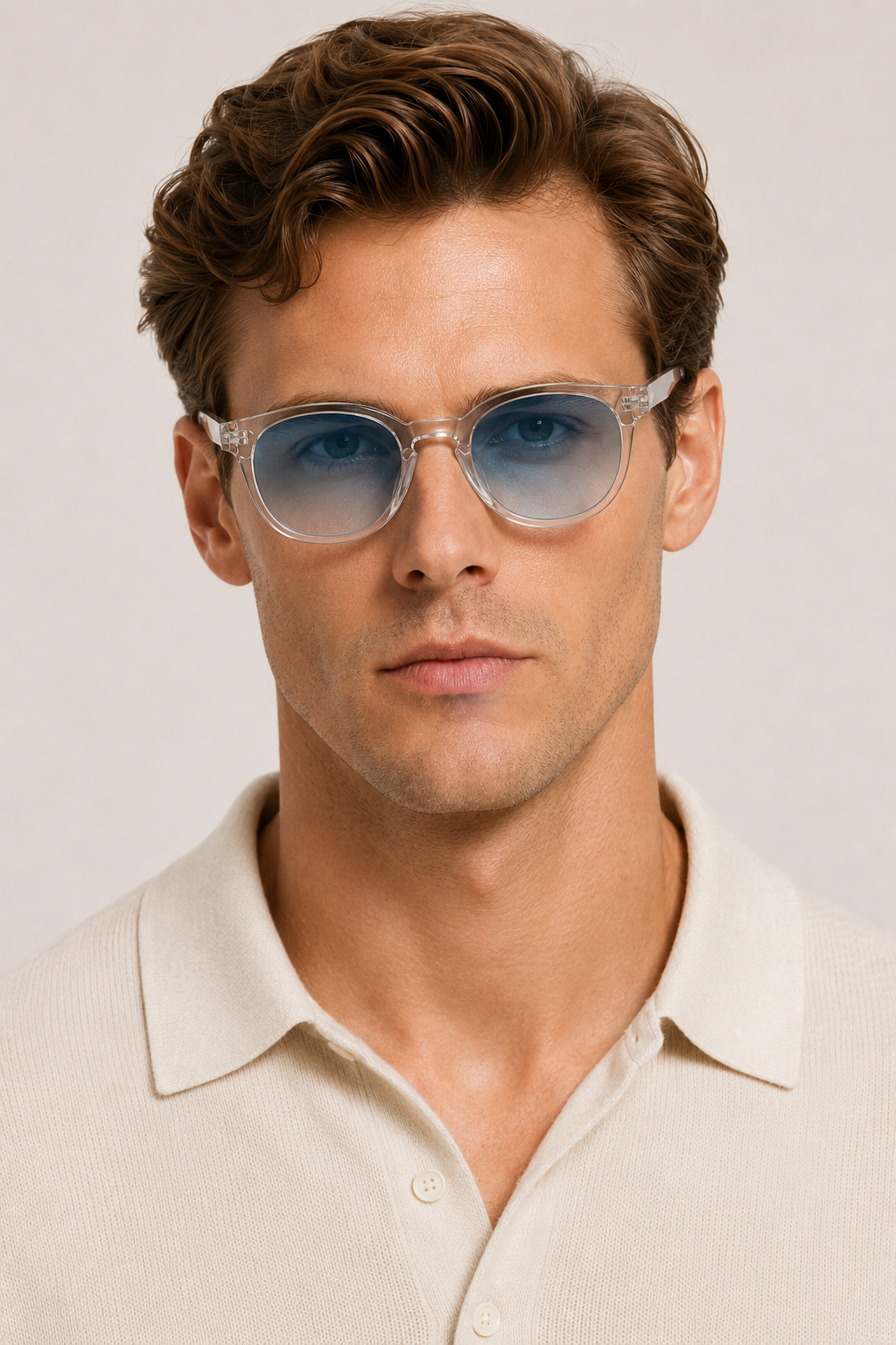 Lunettes Crystal Sky Bleu Transparent — profil