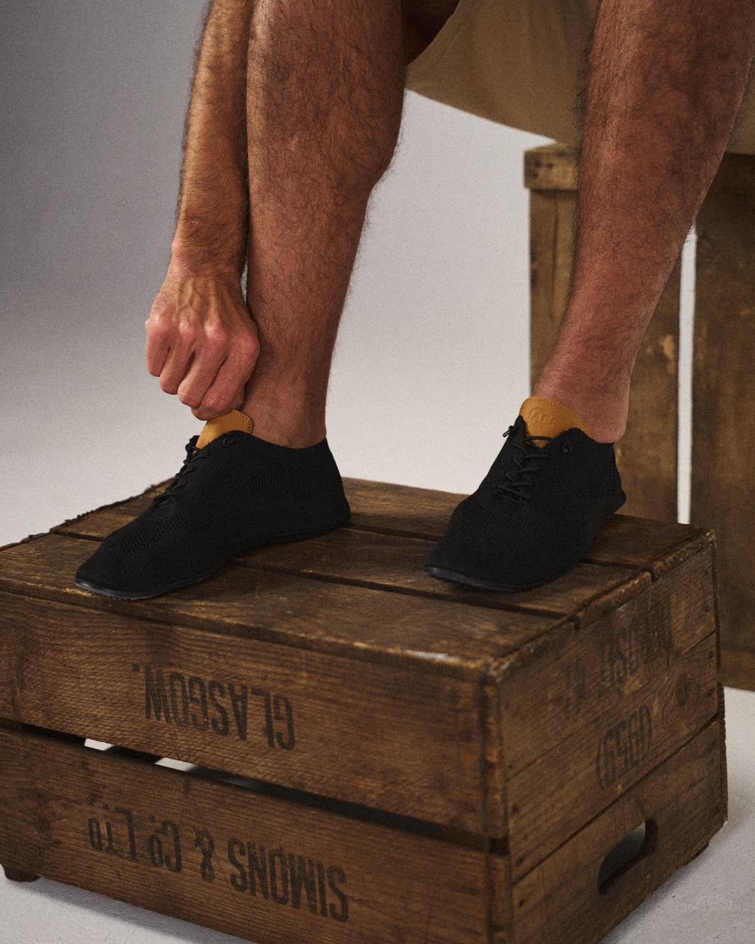 Chaussures slip-on en maille tricotée