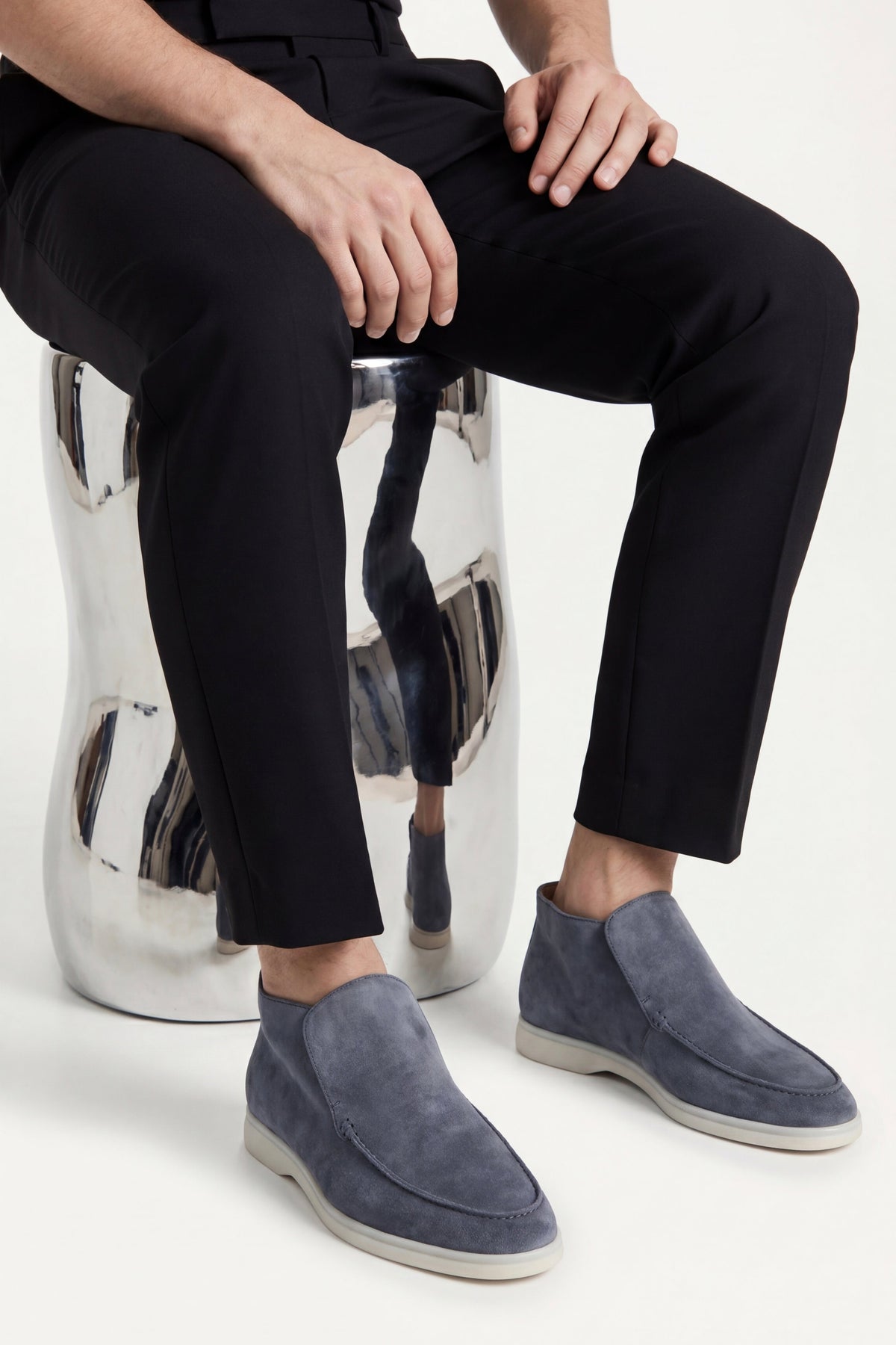 Mocassin Montant Capri Bleu — semelle