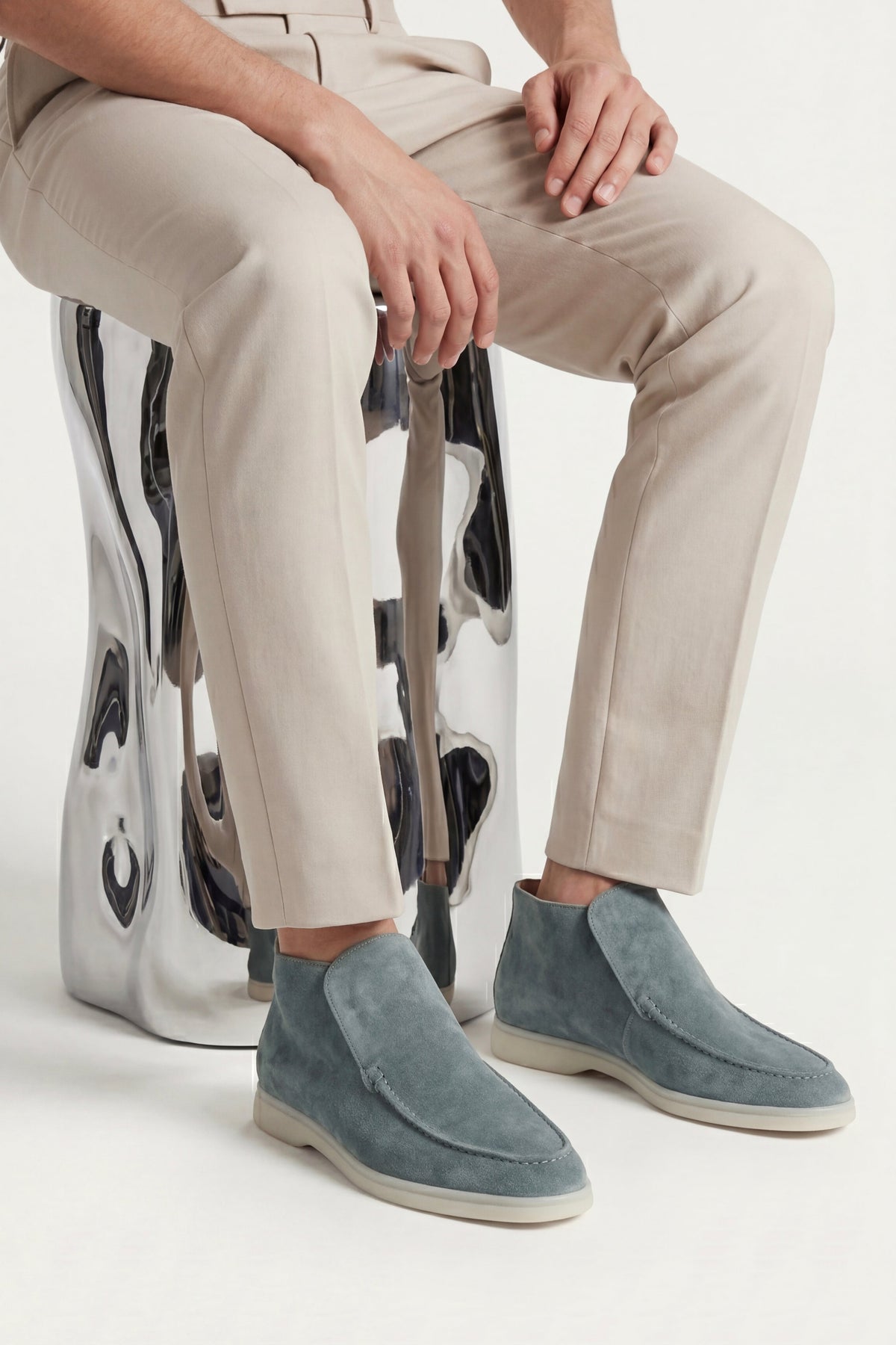 Mocassin Montant Capri Menthe — semelle