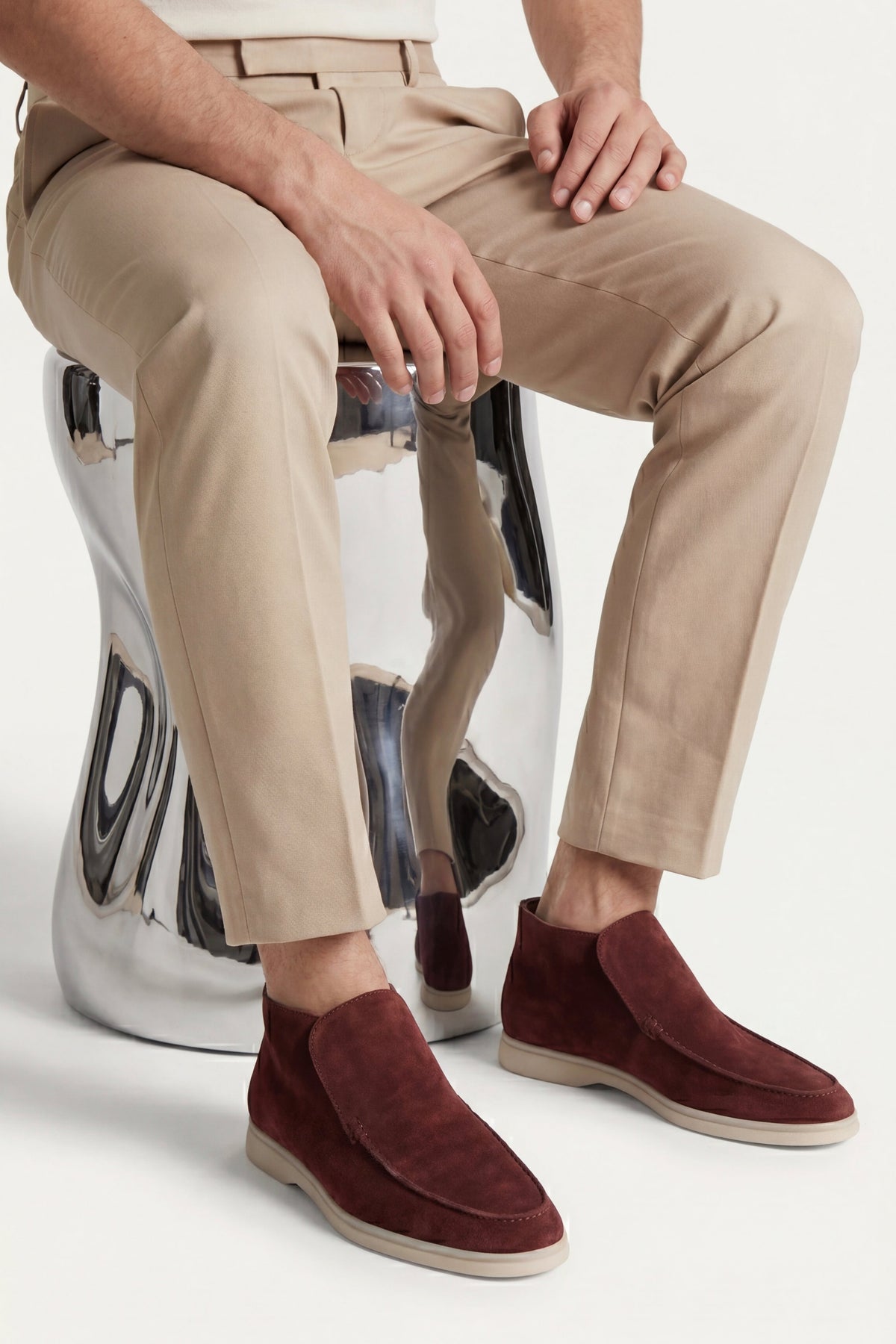 Mocassin Montant Capri Bordeaux — semelle
