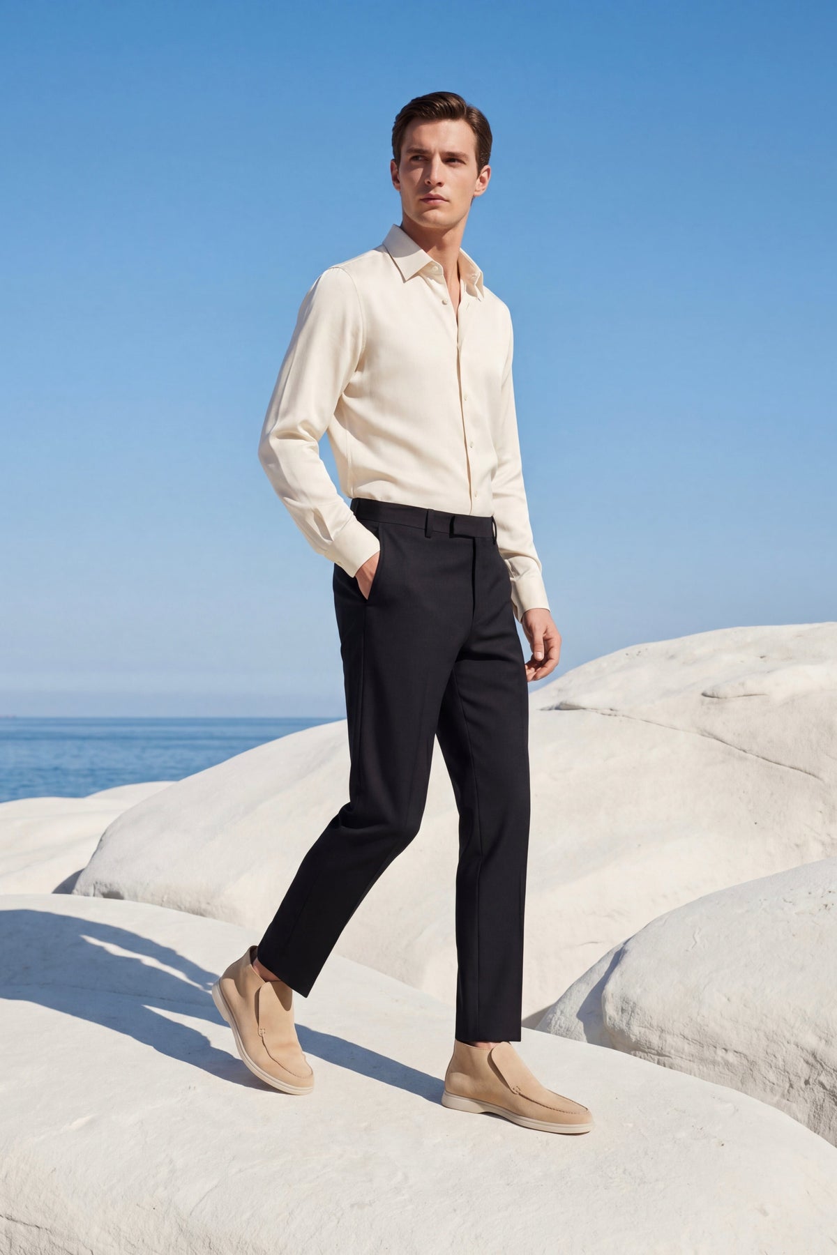 Mocassin Montant Capri Beige — vue arrière