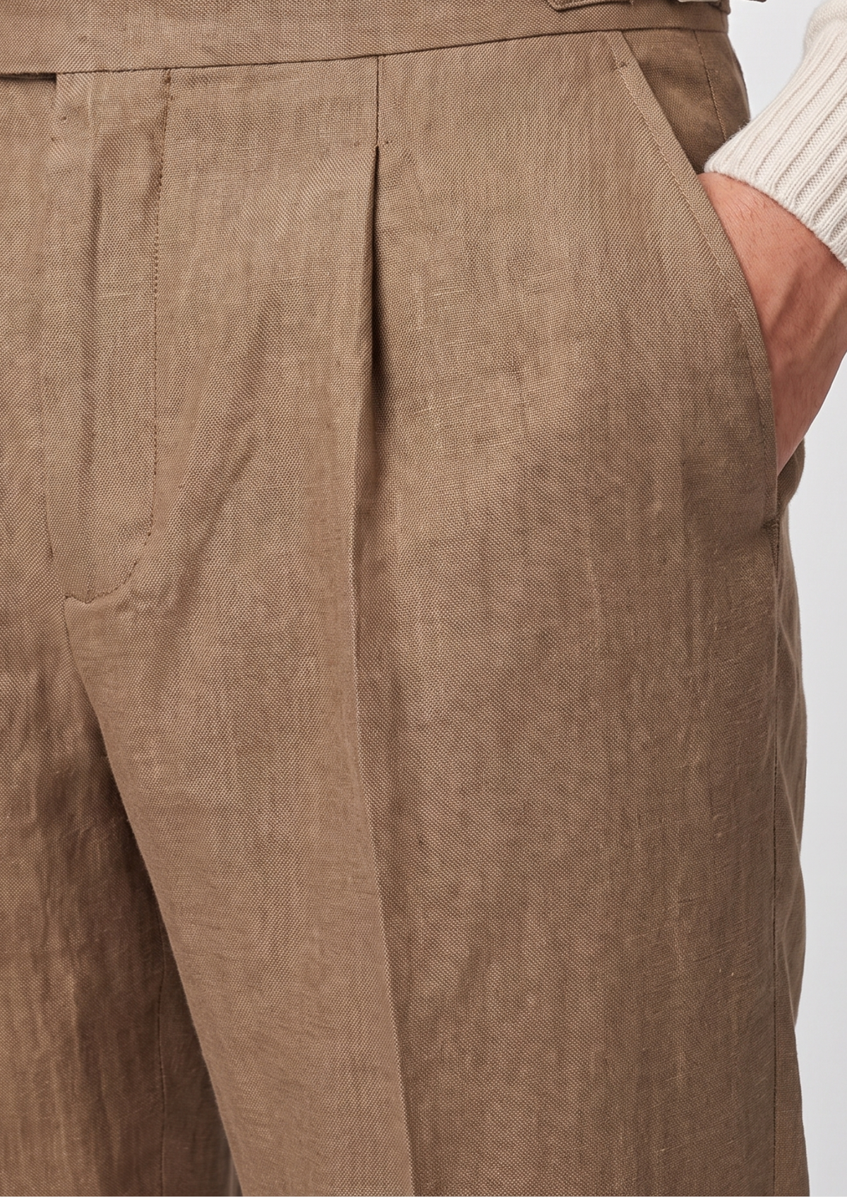 Pantalon côtier à pinces Tuscany caramel