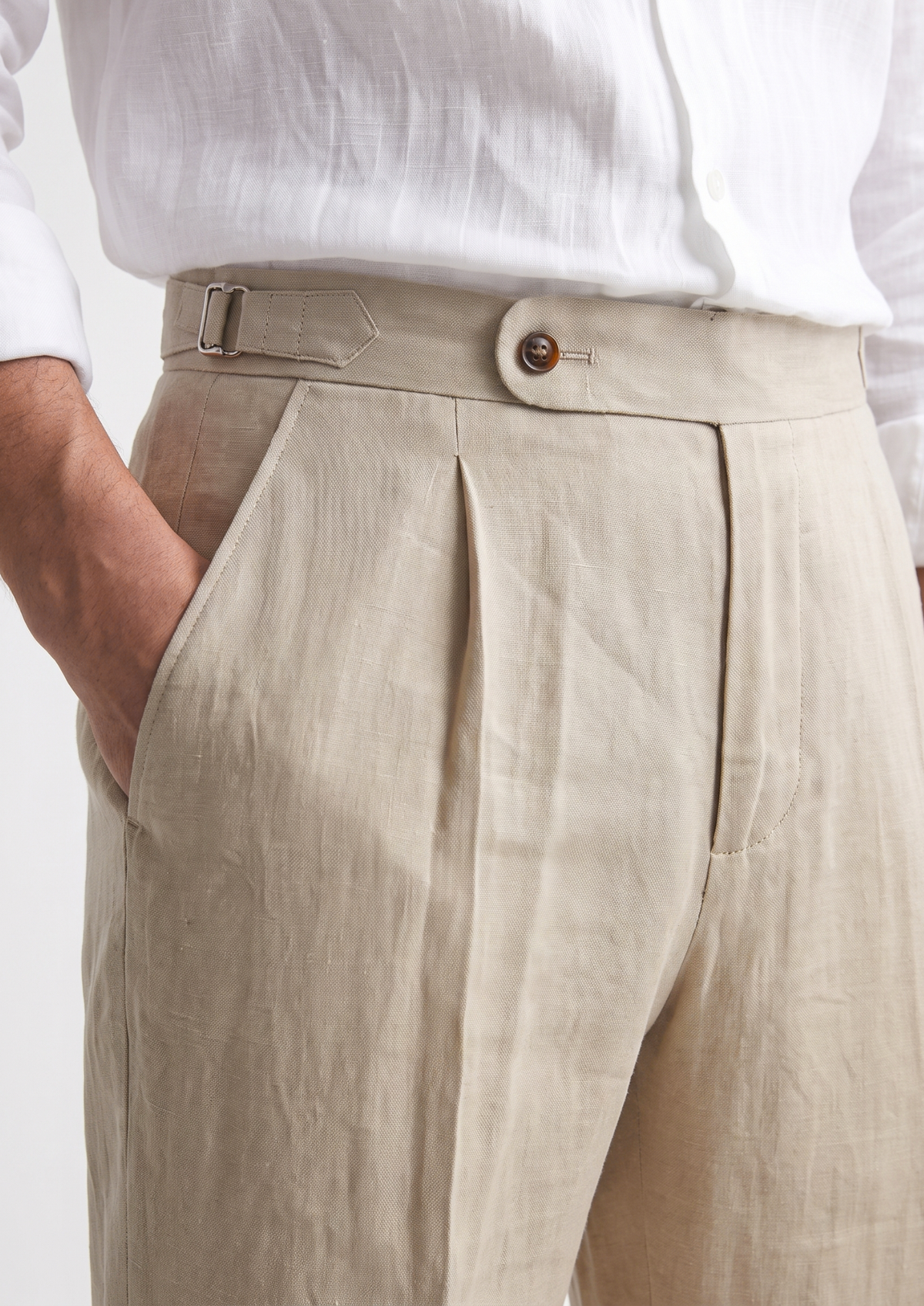 Pantalon côtier à pinces Tuscany sable