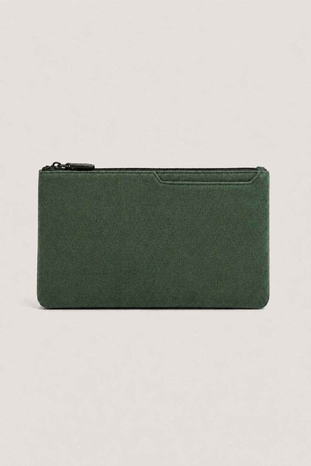 Pochette Alcantara Vert Nuit — vue principale